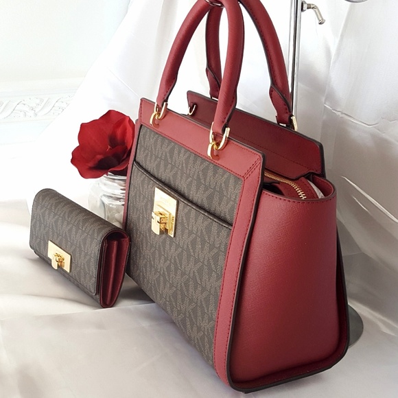 NWT Michael Kors satchel w wallet - Picture 2 of 8